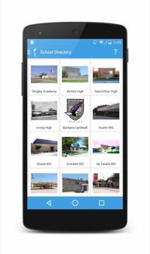 The StudentConnection school directory, a grid of Irving ISD campuses.