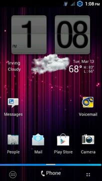 A themed Android home screen.