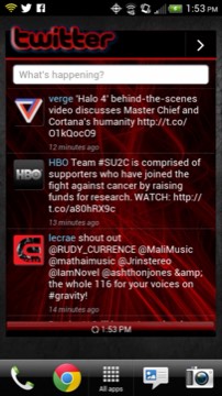 A themed Android home screen.